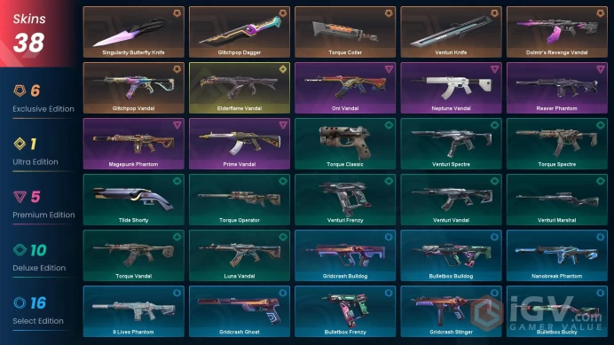 [EU] - SKINS 38 - KNIFE 4 - Elderflame Vandal - Singularity Butterfly Knife - Glitchpop Vandal - FULL ACCESS - INSTANT DELIVERY