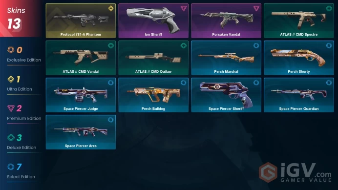 [EU\TURKEY] - SKINS 13 - Protocol 781-A Phantom - Ion Sheriff - Forsaken Vandal - FULL ACCESS - INSTANT DELIVERY