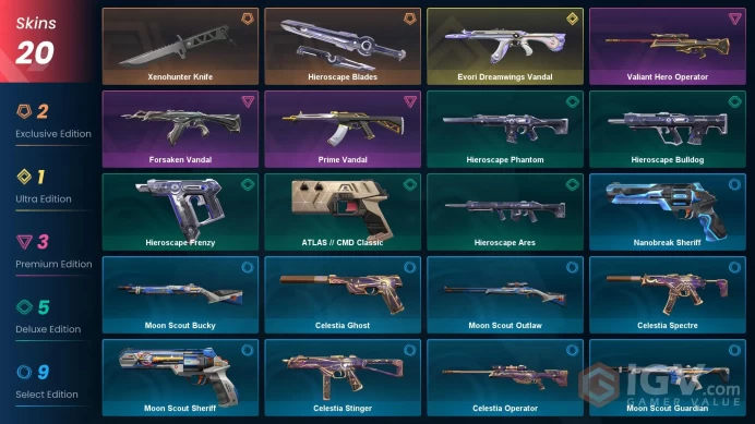 [EU] - SKINS 20 - KNIFE 2 - Evori Dreamwings Vandal - Xenohunter Knife - Forsaken Vandal - FULL ACCESS - INSTANT DELIVERY
