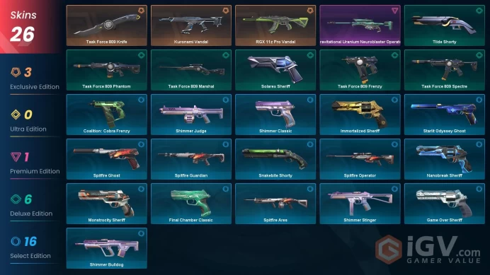 [EU\TURKEY] - SKINS 26 - KNIFE 1 - Kuronami Vandal - RGX 11z Pro Vandal - Task Force 809 Knife - FULL ACCESS - INSTANT DELIVERY