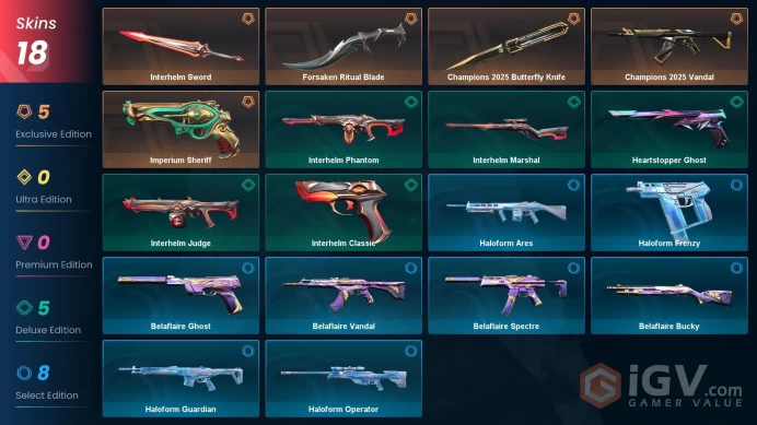[EU\TURKEY] - SKINS 18 - KNIFE 3 - Champions 2025 Vandal - Champions 2025 Butterfly Knife - FULL ACCESS - INSTANT DELIVERY