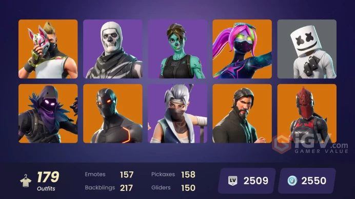 [ALL PLATFORMS]-178 Skin-The Reaper-Royale Knight-Blue Squire-Elite Agent-Neo Versa-Shogun-Omega-Skull Trooper-Ghoul Trooper-FULL ACCESS-