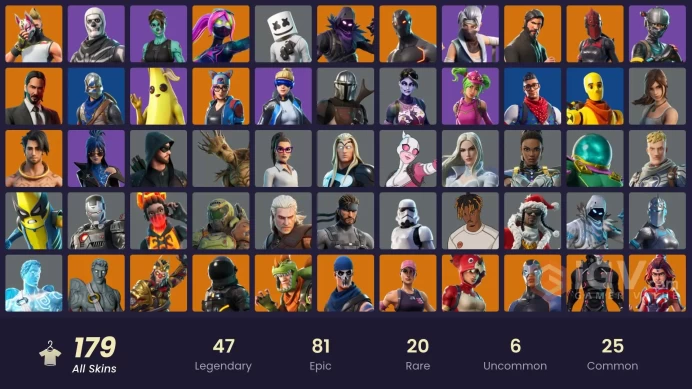 [ALL PLATFORMS]-178 Skin-The Reaper-Royale Knight-Blue Squire-Elite Agent-Neo Versa-Shogun-Omega-Skull Trooper-Ghoul Trooper-FULL ACCESS-
