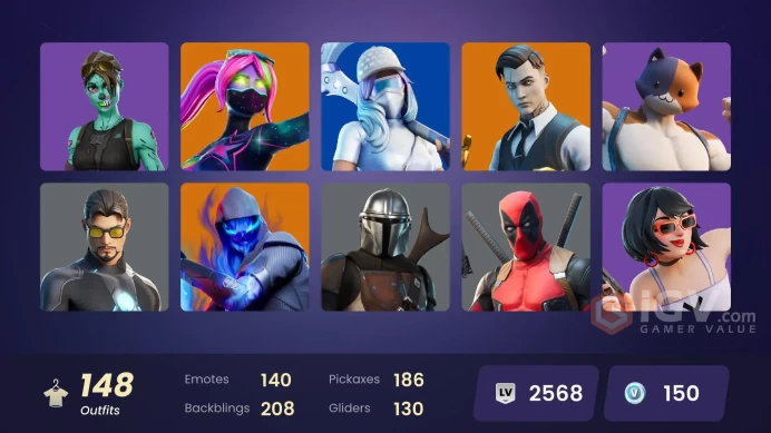 [ALL PLATFORMS] 148 Skins |Leviathan Axe |  Modena Icon | Gold Brutus | Gold Midas | Khaby Lame | Ghoul Trooper| Snake Eyes | Mogul Master (GBR)