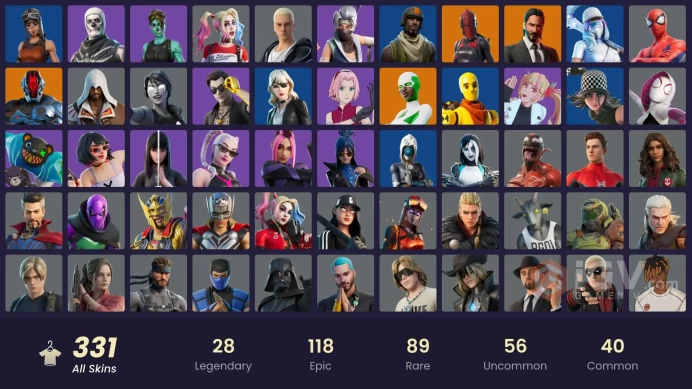[ALL PLATFORMS]-324 Skin-392.400 V-B SPEND TOTAL-246 Pickaxes -239 Emotes-138 Gliders-Renegade Raider-Aerial Assault Trooper-Unchained Ramirez-