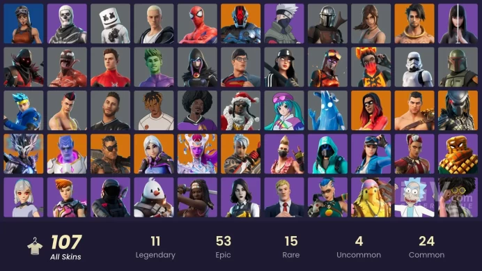 *[PC/PSN/XBOX/Nintendo]   107 skins PSN-2300 VB F/A :  Naruto Uzumaki | Kakashi Hatake | Renegade Raider | Surf Strider | Victor Elite | Cloud 