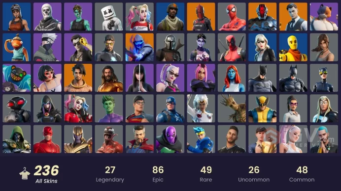 [PSN/XBOX/PC] 236 skins | Renegade Raider | Aerial Assault Trooper | Gold Midas | Gold Brutus | Grind | Naruto Uzumaki | Clutch | Torin | 350 VB