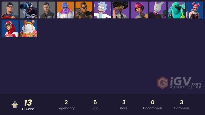 [PSN/XBOX/PC] 13 Skins | Shooting Starstaff | Kymera | Surf Witch | Joey | Guggimon | Sunny | Venom | Rick Sanchez | Doctor Slone | 450 VB