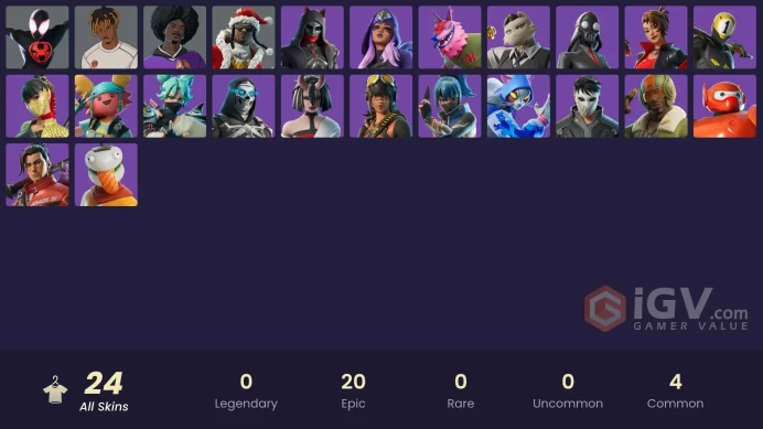 [PSN/XBOX/PC] 24 skins | Spider-Man (Miles Morales) | Slayer Juice WRLD | Santa Dogg | LBC '93 Dogg |  Chaos Director | Kendo | 200 VB