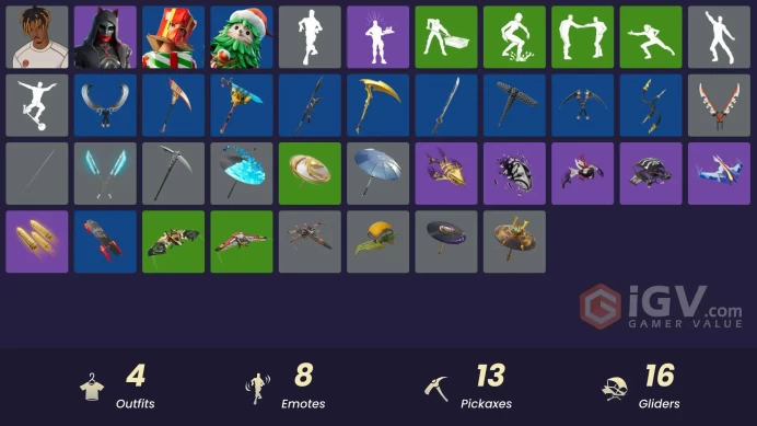 [PC/XBOX] 4 skins | Slayer Juice WRLD | Felina | Holiday Boxy | Winterfest Bushranger | Separatist Cape | Twin Blasters | 999 Knives