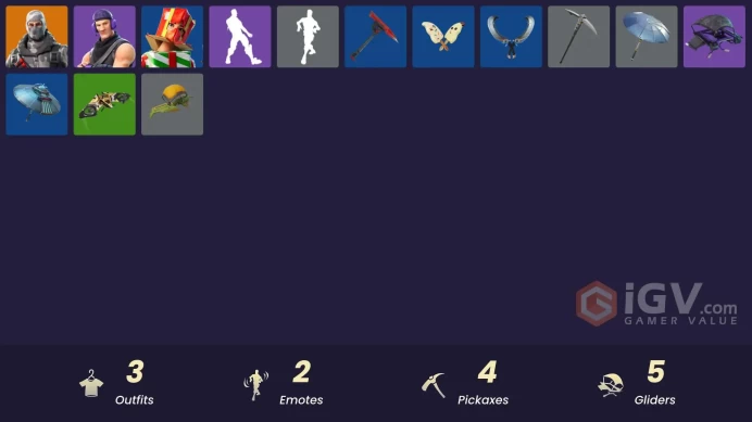 [PC/PSN/XBOX] 3 skins | Sub Commander | Havoc | Holiday Boxy | Spectra Protector | Backup Plan | Peely Whip | Glorious Giftblade