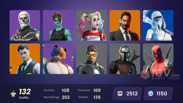[PSN/XBOX/PC] 132 skins | Gold Midas | Gold Meowscles | Gold Brutus | Valeria | Midas Rex | Predator | The Cube Queen | Raz | Malik | 1150 VB