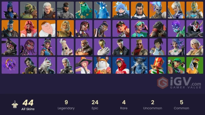 [PSN/XBOX/PC] 44 skins | Championship Aura | Zeus | Valeria | Renzo the Destroyer | The Ageless | Peter Griffin | Mizuki | Nezumi | 400 VB