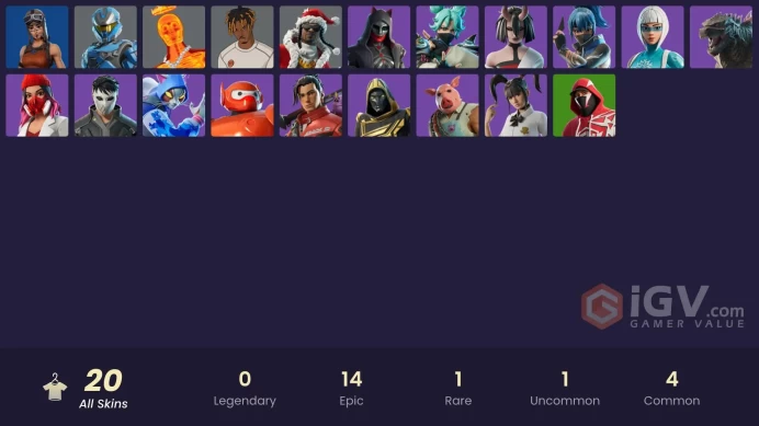 [PSN/XBOX/PC] 19 skins | Renegade Raider | UNSC Spartan | Slayer Juice WRLD | Santa Dogg | Inferno Skeleton Balvin |Blitz Knight |Kendo | 100 VB