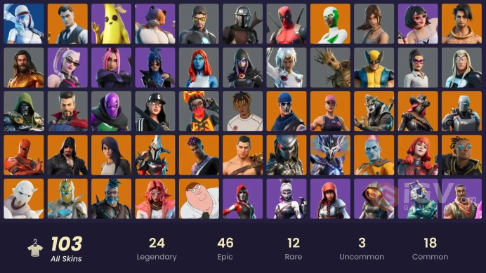 [XBOX/NINTENDO/PSN/PC]103 skins | Gold Brutus | Gold Midas | The Imagined | Dire | Eternal Knight | Spire Assassin | Malik | Raz CC158