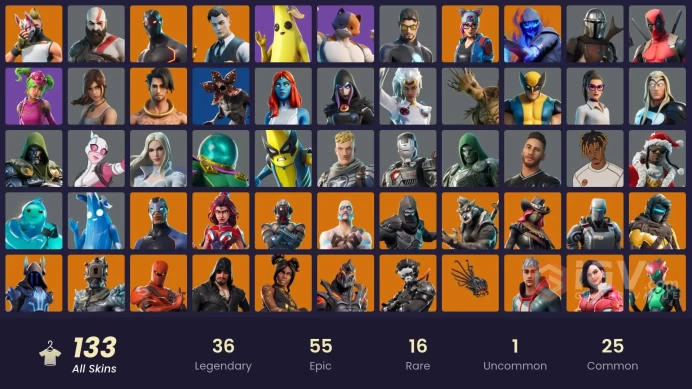 [PC/XBOX/NINTENDO] 133 skins | | Gold Midas | Gold Kratos | Trilogy | Snake Eyes | Rogue Agent | Cloud Striker GG91