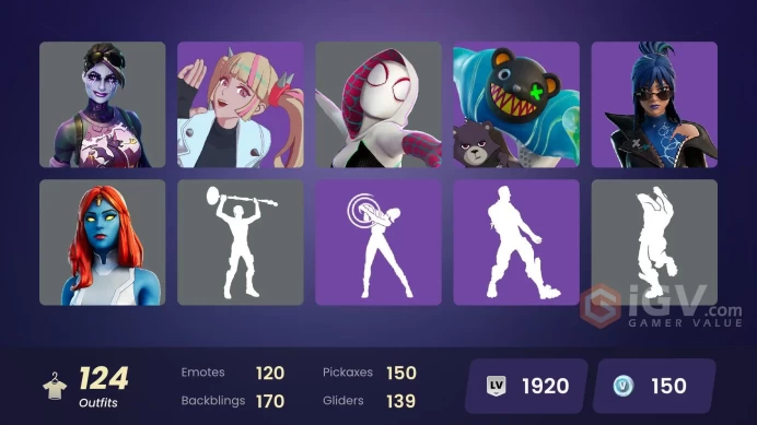 [XBOX/PC/PSN/NINTENDO]124 Skins - Point Patroller - Cloud Striker - Sultura - Fixer - Mizuki - Renzo the Destroyer - Kado Thorne MM85