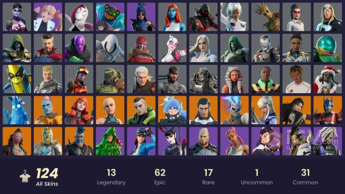 [XBOX/PC/PSN/NINTENDO]124 Skins - Point Patroller - Cloud Striker - Sultura - Fixer - Mizuki - Renzo the Destroyer - Kado Thorne MM85
