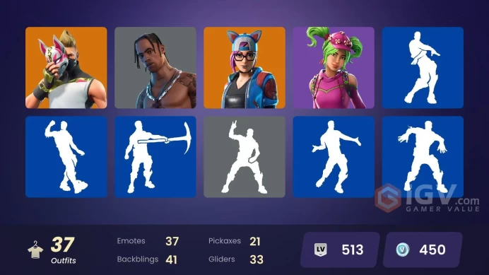 FA - [PSN/XBOX/SWITCH/PC] 37 skins | Travis Scott | Rogue Agent | Trilogy | Blackheart | Calamity | Hybrid | Drift | Carbide | The Ice King