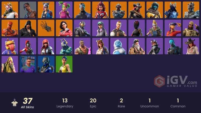FA - [PSN/XBOX/SWITCH/PC] 37 skins | Travis Scott | Rogue Agent | Trilogy | Blackheart | Calamity | Hybrid | Drift | Carbide | The Ice King