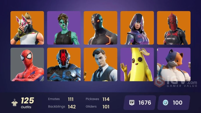 125 SKINS | EON | MERRY MINT AXE | GOLD MIDAS | ROGUE AGENT | HERON STANCE HERO | SORANA | LUXE | VALOR | OMEGA | CATALYST 