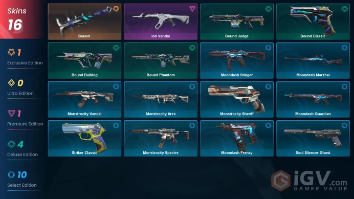 EU 1 KNIFE 16 SKINS Bound Ion Vandal Bound Bulldog RANKED READY 65 LEVEL DWhJw