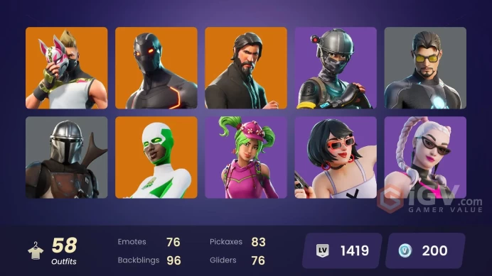 PC/PSN/Xbox/Nintendo 58 skins | OG STW | The Reaper | Elite Agent | Blue Team Leader | Rogue Agent | Valor | Malik | Fade | Carbide | Predator 