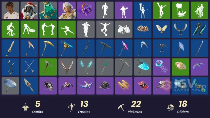 [PC/PSN] 5 skins | Poseidon | Santa Dogg | Slayer Juice WRLD | Aphrodite | Cerberus | Spectra Protector | Cozy Conch | Gwenpool's Katanas
