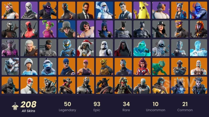 [ALL PLATFORMS]-208 Skin-194 pickaxes-147 gliders-167 emotes-OG STW-Shogun-John Wick-Spider Knight-Omega OG-Drift-FULL ACCESS-