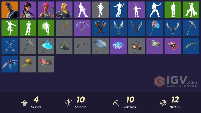 [PC/XBOX] 4 skins | Fade | Jules | Scuba Jonesy | Ocean | Gwenpool's Katanas | Beachcomber | Deep Dive | Society Emblem Ranker