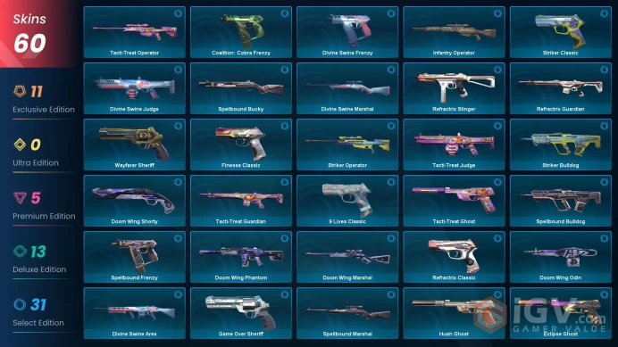 NA/CAN | 60 SKINS 4 KNIFES | SINGULARITY BUTTERFLY + REAVER KNIFE | RGX, ONI, PRIME 2.0 ETC | #9264b