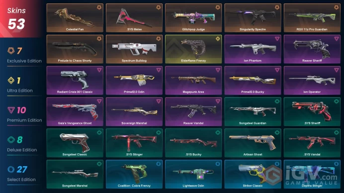 NA/CAN | 53 SKINS 2 KNIFES | CELESTIAL FUN | RGX, GLITCHPOP, ION, REAVER, GAIA | #9345c