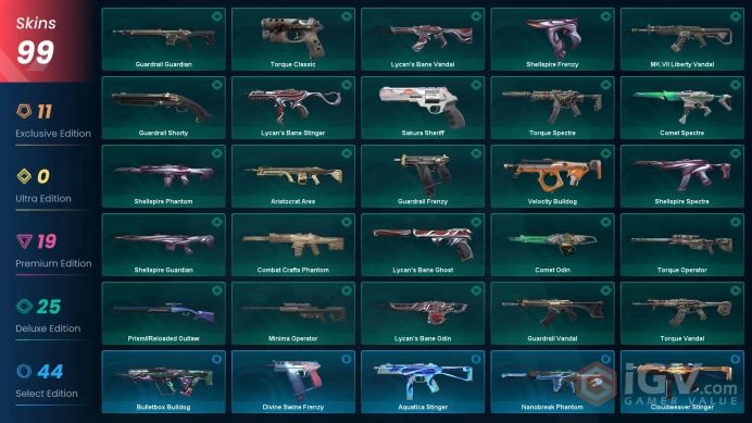 EU - LVL 91 - UNRANKED - 5 KNIFES - 99 SKINS (~64,075 VP) Sentinels of Light Vandal, Primordium Phantom, RGX 11z Pro Vandal, Xenohunter Knife, 
