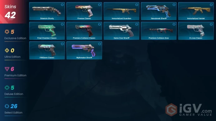 EU - LVL 279 - UNRANKED - 4 KNIVES - 42 SKINS (~24,275 VP) BlastX Phantom, Obsidiana, RGX 11z Pro Blade, Reaver Knife, Prime2 Karambit, Oni Van