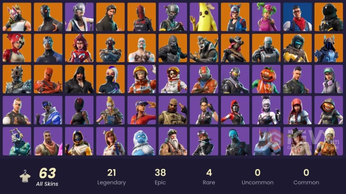 PC/PSN/Xbox/Nintendo 63 skins | The Reaper | Elite Agent | Blue Team Leader | Prodigy | Rogue Agent | Blue Striker | Carbon Commando |
