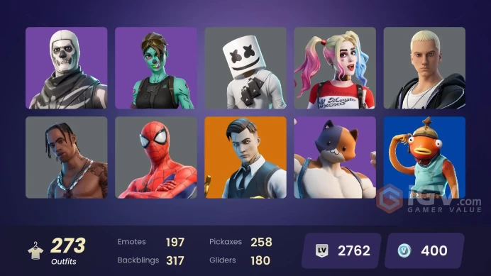 [ALL PLATFORMS]-272 Skin-Travis Scott-Leviathan Axe-Arcane Vi-Unchained Ramirez-Lara Croft-Harley Quinn-Midas-FULL ACCESS-