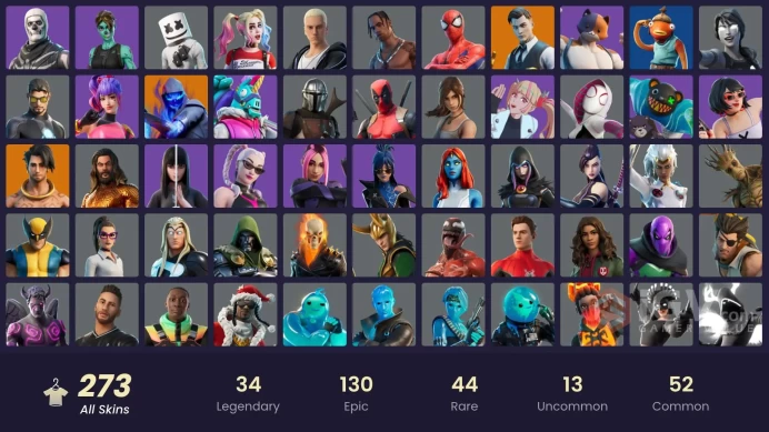 [ALL PLATFORMS]-272 Skin-Travis Scott-Leviathan Axe-Arcane Vi-Unchained Ramirez-Lara Croft-Harley Quinn-Midas-FULL ACCESS-