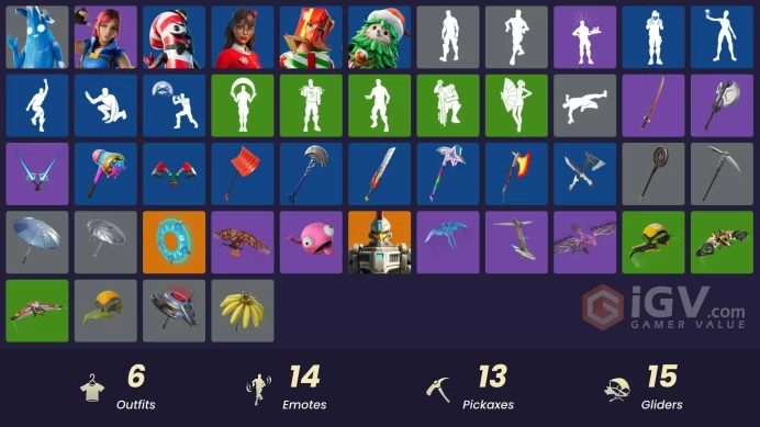[PC/PSN/XBOX] 6 skins | Polar Peely | Explorer Emilie | Krisabelle | Mr. Dappermint | Holiday Boxy | Winterfest Bushranger | Lunar Hyperjet
