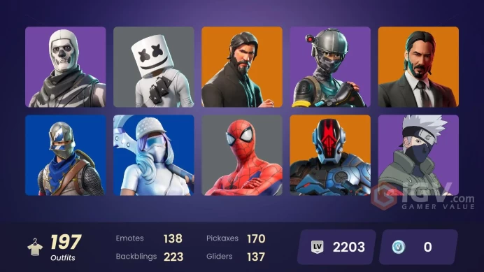 [PC/PSN/XBOX] 197 skins | The Reaper | Blue Squire | Royale Knight | Elite Agent | Master Chief (Matte Black) |	pr7