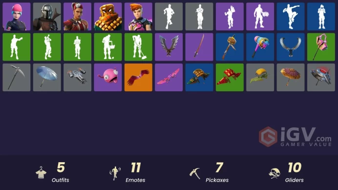 [PSN/XBOX/PC] 5 skins | Wildcat | Mandalorian | Mancake | Mave | Reese | Wildheart Buckler | Ancestral Bloom | The Bestiary Chest | 300 VB