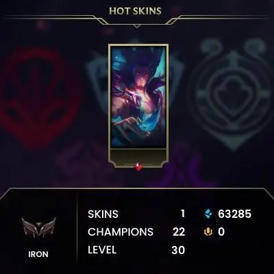 [EUW][SE15] IRON IV [0LP] | 0W-5L 35- 20 Champs  | Hand-Deranked | Unverified Email  | Iron 4 MMR
