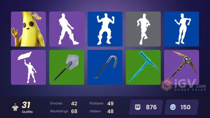 [PC/PSN/XBOX] 31 skins | Aura | Peely | Ice Breaker | STAGE 4 | GOLD | STAGE 5 | STAGE 8 | Sentinel | Ruinlui134