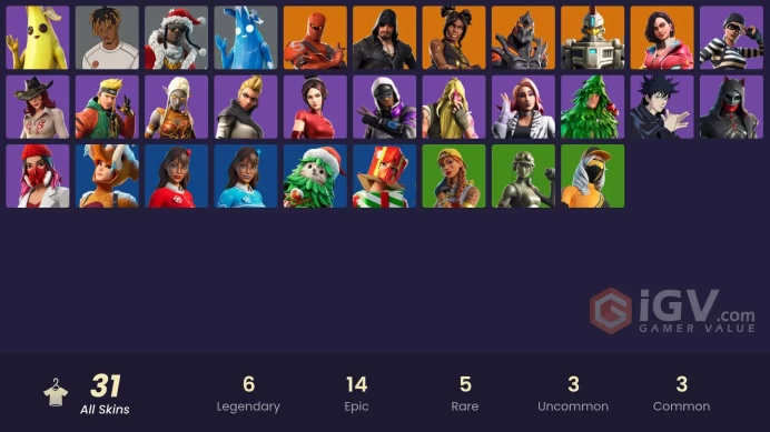 [PC/PSN/XBOX] 31 skins | Aura | Peely | Ice Breaker | STAGE 4 | GOLD | STAGE 5 | STAGE 8 | Sentinel | Ruinlui134