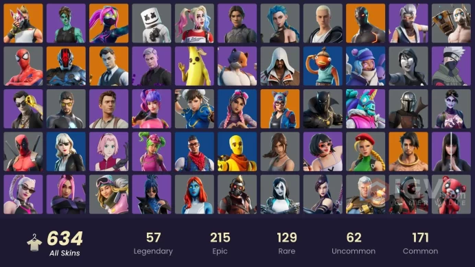 [PC/PSN/XBOX/NTD] 633 SKINS | GAME KNIGHT | GOLD MIDAS | OMEGA (STAGE 5) | MASTER CHIEF (MATTE BLACK) | SNAKE EYES | SPIKE | CARBON COMMANDO