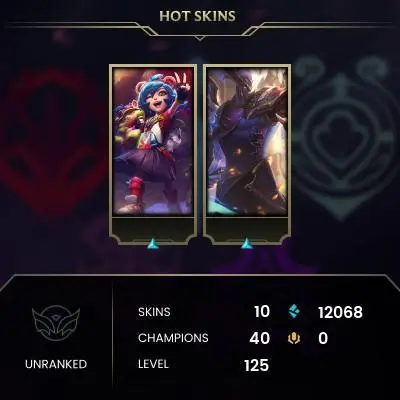 [Code 8146] Level 125 + 10 Skins / LAN / Very Cheap