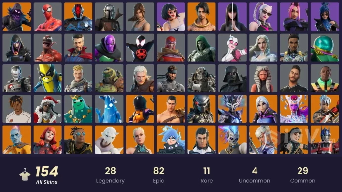 [PSN/XBOX/PC] 154 skins | Subzero Cryptic | Lina Scorch | Torin | Malik | Kado Thorne | Mizuki | Hades | Zeus | The Cube Queen | Ronin | 900 VB