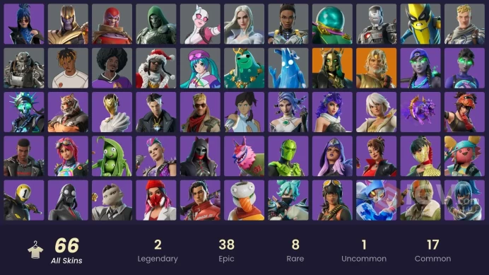 [PSN/XBOX/PC] 66 skins | Lina Scorch | Subzero Cryptic | Sultura | Hades | Poseidon | War Machine | Gwenpool | Peelverine | Emma Frost | 900 VB