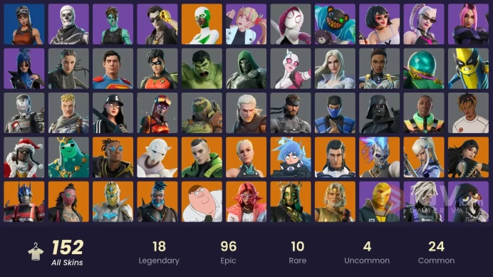 [PSN/XBOX/PC] 152 skins | Spider-Gwen | Peter Griffin | Renegade Raider | Championship Aura | Era | Nezumi | Omegarok | Twyn | Hades | 700 VB