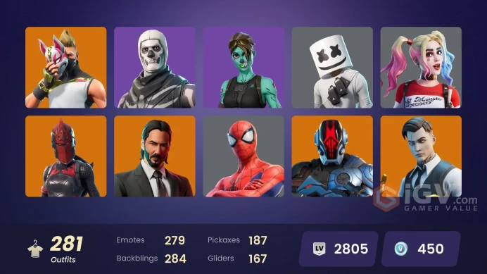 [PSN/XBOX/PC] 281 skins | OG STW | Leviathan Axe | Gold Midas | Gold Brutus | Gold Meowscles | Grind | Point Patroller | Tart Tycoon | 450 VB