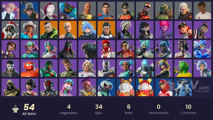 [PSN/XBOX/PC] 54 skins | Black Adam | Twyn | Paradigm (Reality-659) | The Ageless | Nezumi | Spider-Gwen | Blaze | Geralt of Rivia | 250 VB